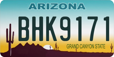 AZ license plate BHK9171