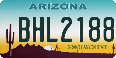 AZ license plate BHL2188