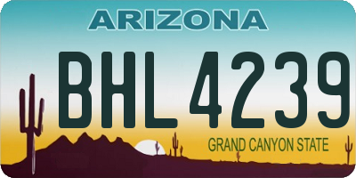 AZ license plate BHL4239