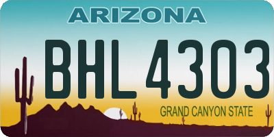 AZ license plate BHL4303