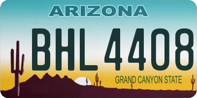 AZ license plate BHL4408