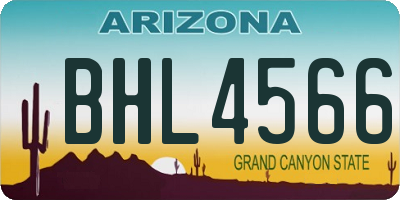 AZ license plate BHL4566