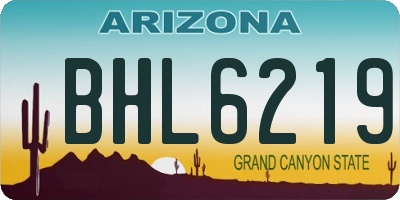 AZ license plate BHL6219