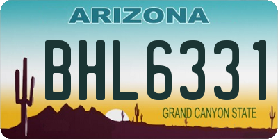 AZ license plate BHL6331