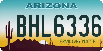 AZ license plate BHL6336