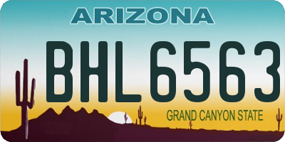 AZ license plate BHL6563