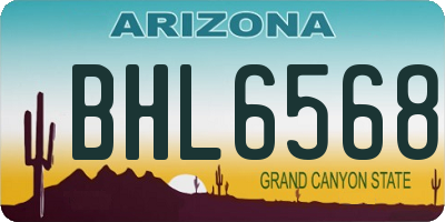 AZ license plate BHL6568