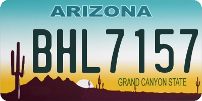 AZ license plate BHL7157