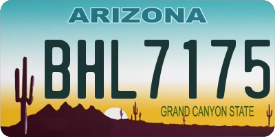 AZ license plate BHL7175