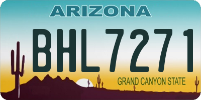 AZ license plate BHL7271