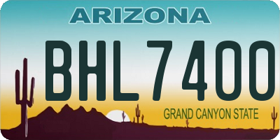 AZ license plate BHL7400