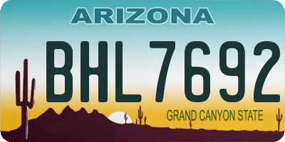 AZ license plate BHL7692