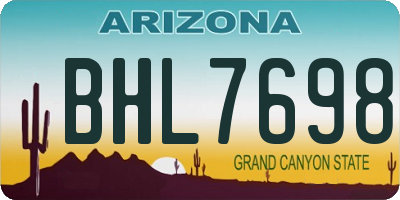 AZ license plate BHL7698