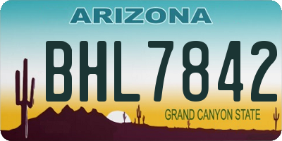 AZ license plate BHL7842