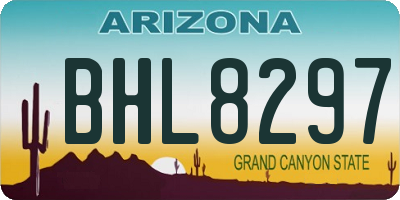 AZ license plate BHL8297