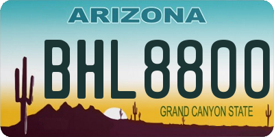 AZ license plate BHL8800