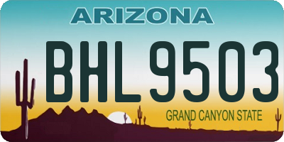 AZ license plate BHL9503