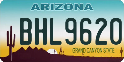 AZ license plate BHL9620