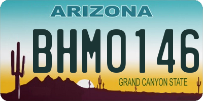 AZ license plate BHM0146