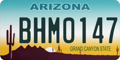 AZ license plate BHM0147