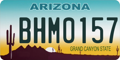 AZ license plate BHM0157