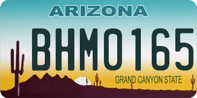 AZ license plate BHM0165