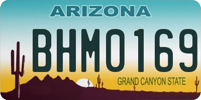 AZ license plate BHM0169