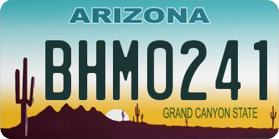 AZ license plate BHM0241