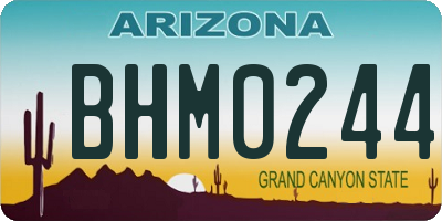 AZ license plate BHM0244