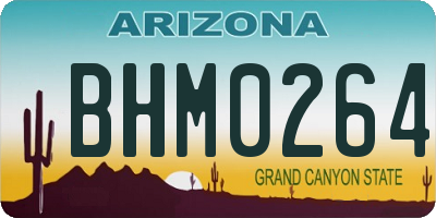 AZ license plate BHM0264
