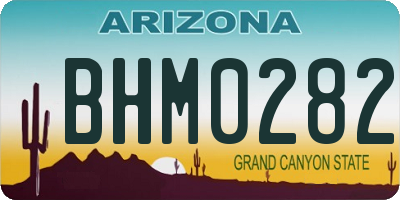 AZ license plate BHM0282