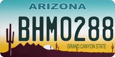 AZ license plate BHM0288