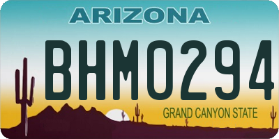 AZ license plate BHM0294