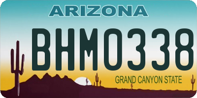 AZ license plate BHM0338