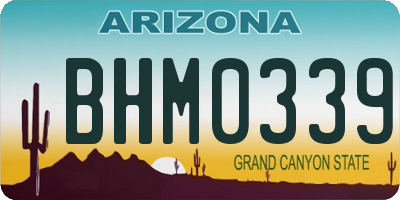 AZ license plate BHM0339