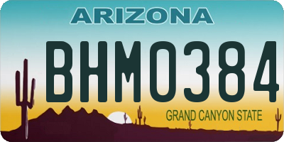 AZ license plate BHM0384