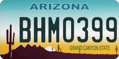 AZ license plate BHM0399