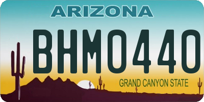 AZ license plate BHM0440