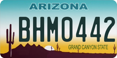 AZ license plate BHM0442