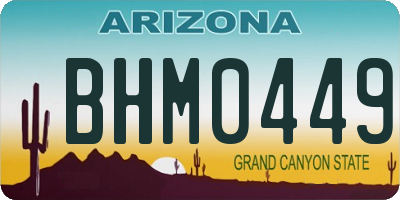 AZ license plate BHM0449