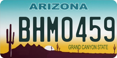 AZ license plate BHM0459