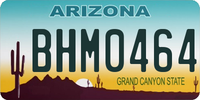 AZ license plate BHM0464