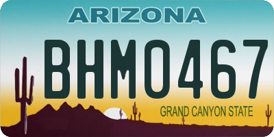 AZ license plate BHM0467