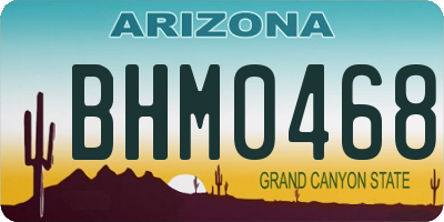 AZ license plate BHM0468