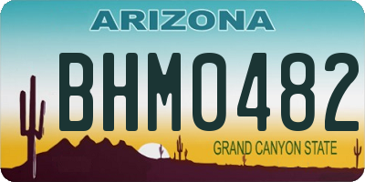 AZ license plate BHM0482