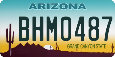 AZ license plate BHM0487