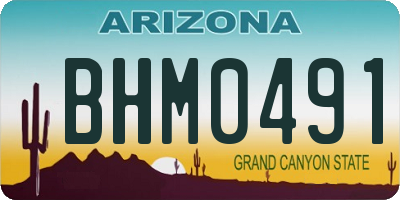 AZ license plate BHM0491