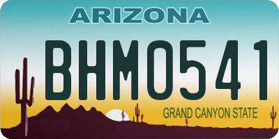 AZ license plate BHM0541