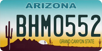 AZ license plate BHM0552