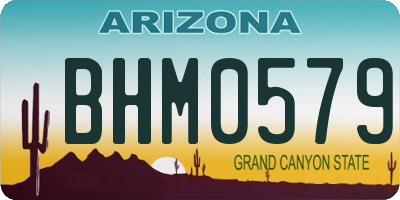 AZ license plate BHM0579